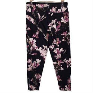 DKNY Sport Floral High Waist 7/8 Length Leggings Size Large